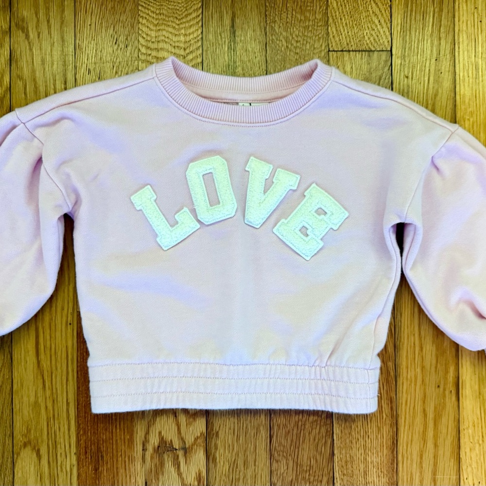 Janie and Jack Pink Kids Love Sweatshirt